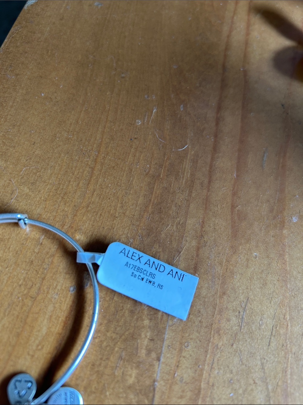 Alex and Ani Silver SoCal Charm Bangle with Blue & Yellow Enamel - Picture 3 of 3